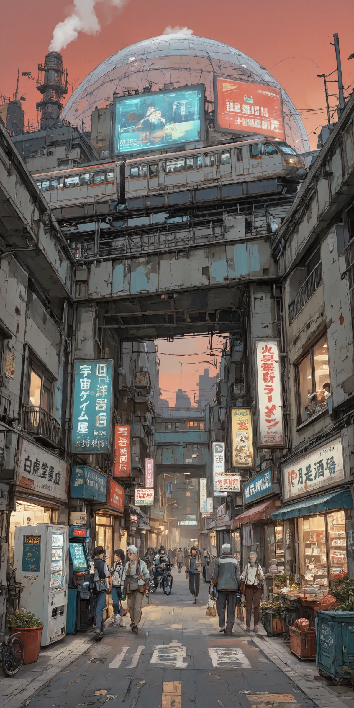 masterpiece,  ultra-detailed,  highly atmospheric retro-futuristic environmental illustration on Tensor.Art