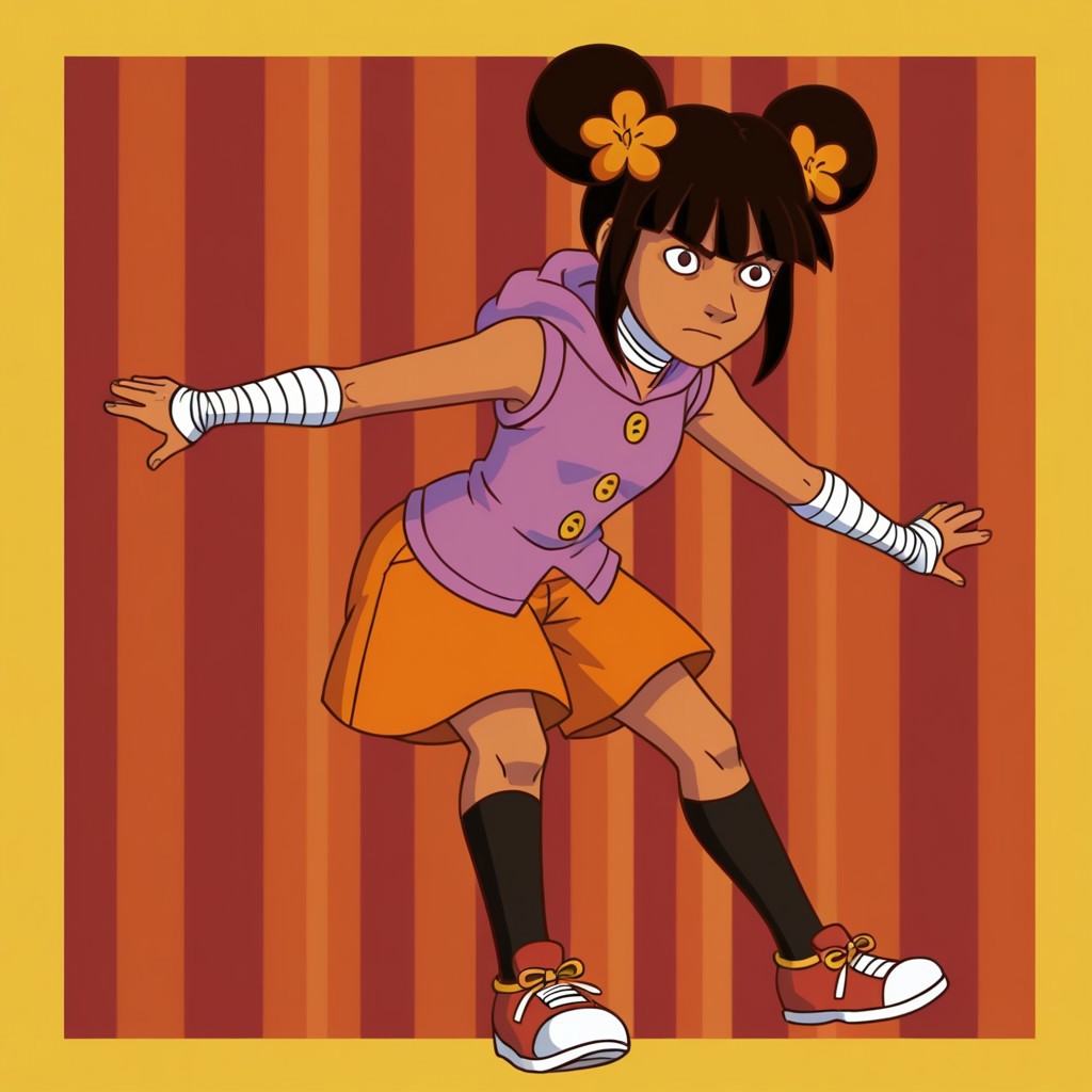 Kailan and DoraDora,  1girl,  Short dark brown hair on Tensor.Art