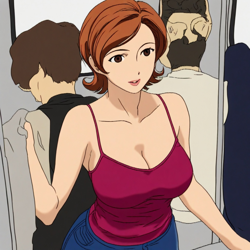 train-lady,  brown hair,  short hair on Tensor.Art