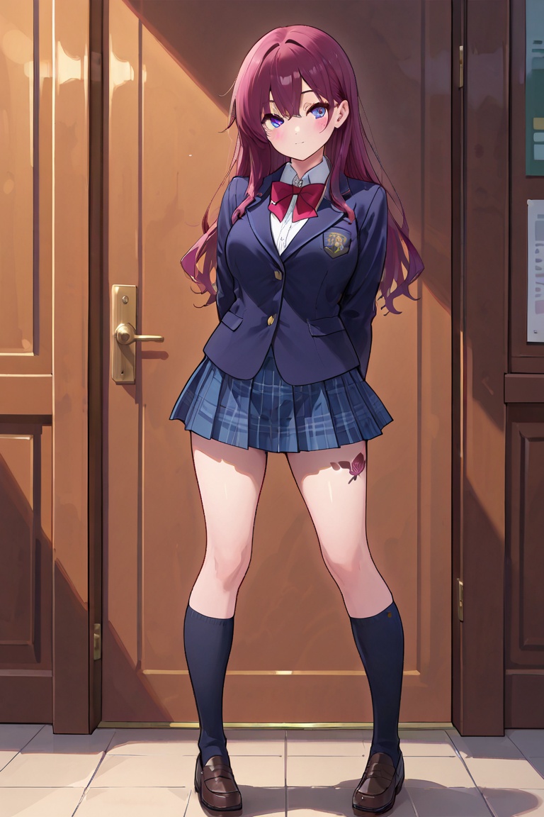 l,  Blazer girls' uniform,  Skirt tattoos on Tensor.Art