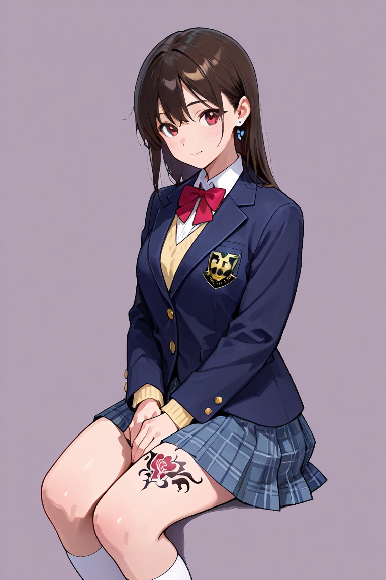 l,  Blazer girls' uniform,  Skirt tattoos on Tensor.Art
