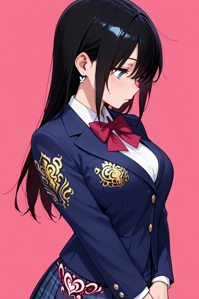 Blazer girls' uniform,  Skirt tattoos,  masterpiece on Tensor.Art