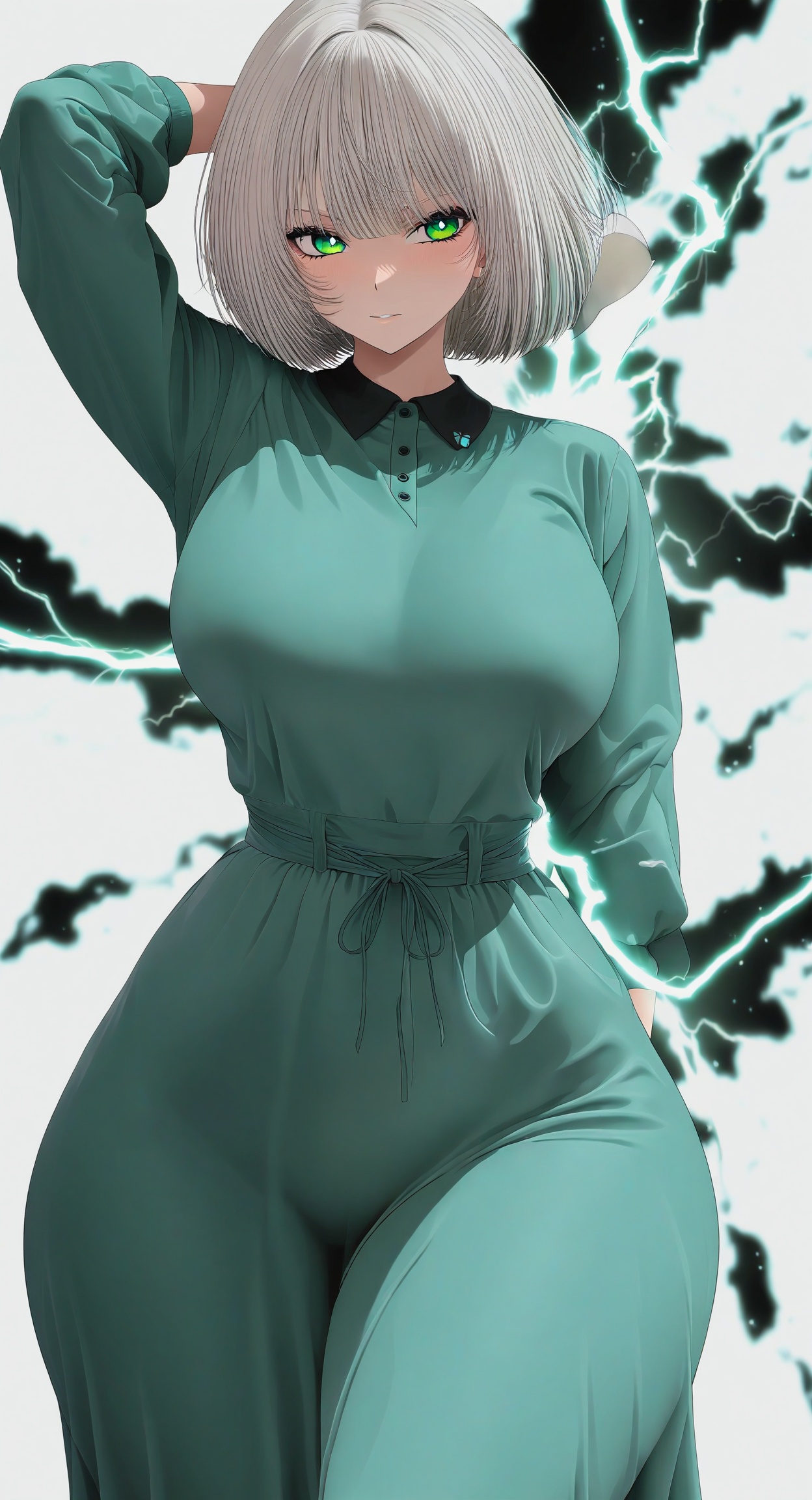 1girl,  solo platinum hair, by Mixai on Tensor.Art