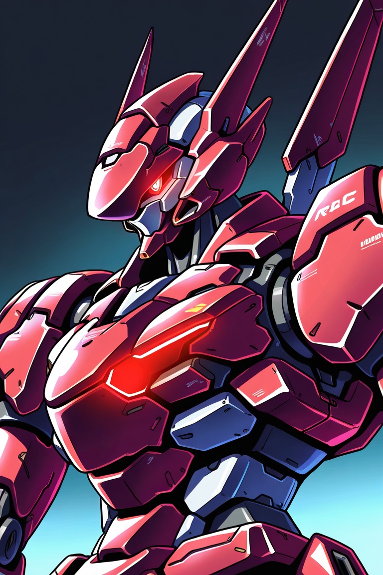 solo,  red eyes,  upper body on Tensor.Art