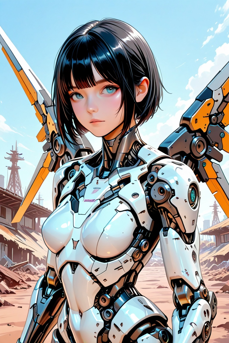 1girl,  robot,  outdoors on Tensor.Art
