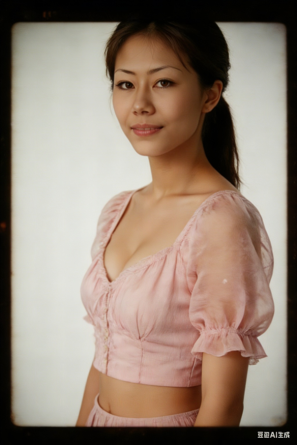 1girl, film, 35mm film, film grain, vintage photo, warm tone, soft focus, slight vignetting, nostalgic feel, best quality, high detail