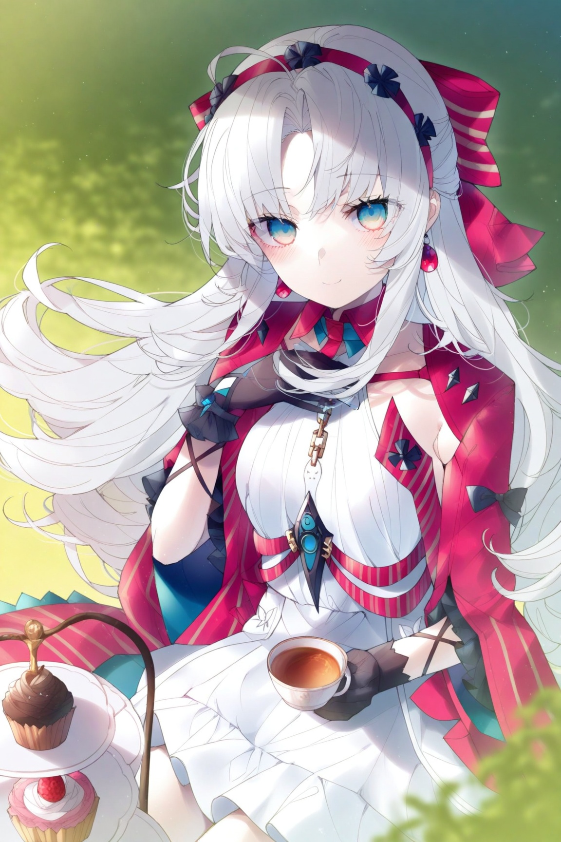 1girl,  aqua eyes,  black gloves by Ansl_Ai on Tensor.Art
