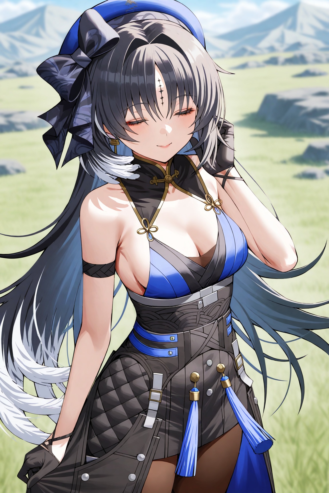 1girl,  beret,  black bow by Ansl_Ai on Tensor.Art