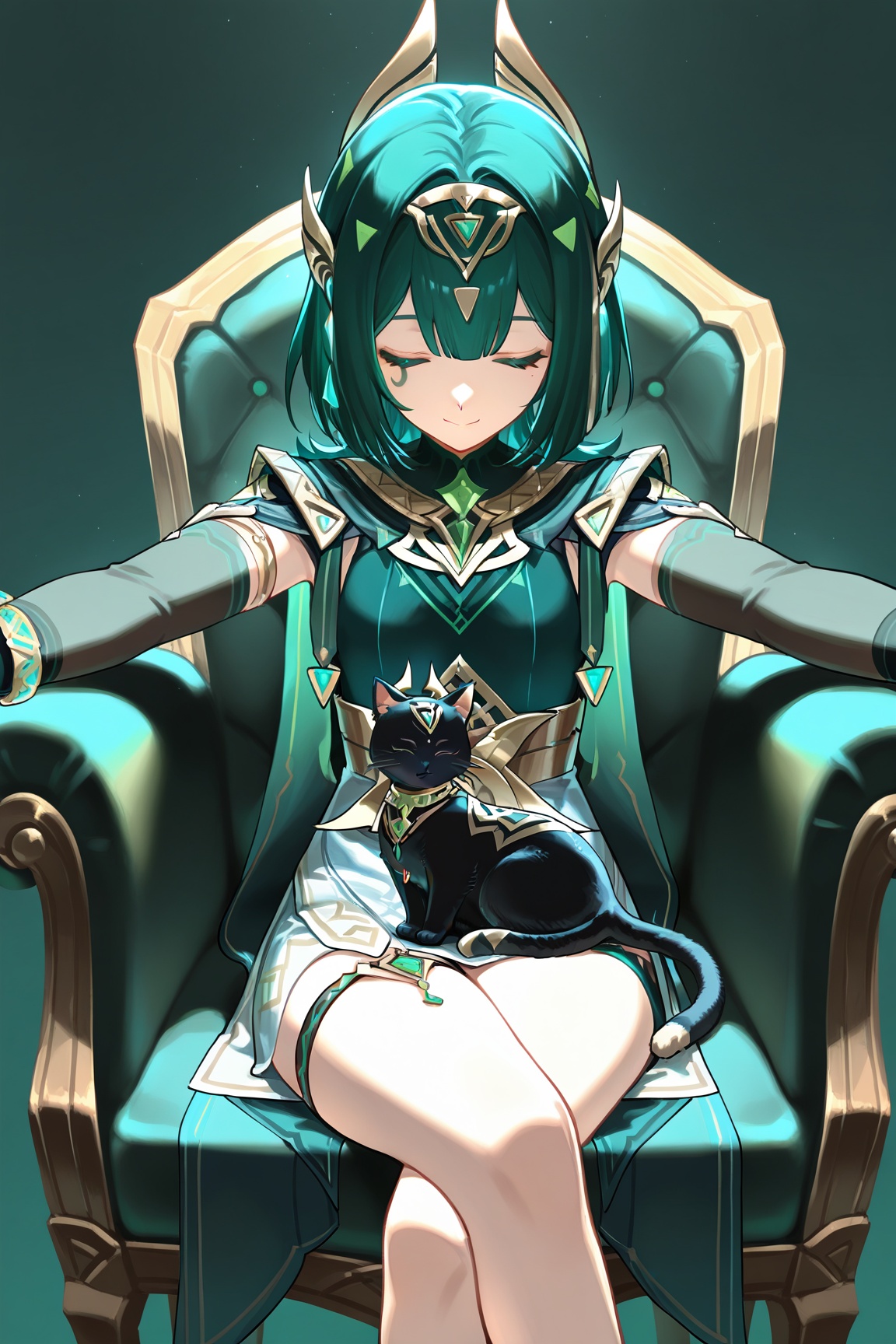 nefer \(genshin impact\),  1girl,  cat by Ansl_Ai on Tensor.Art