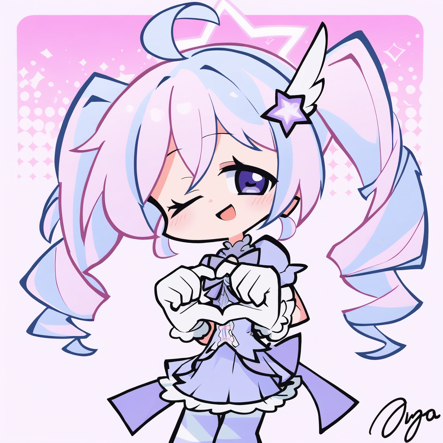 chibi,  reisa \(magical\) \(blue archive\),  1girl by Ansl_Ai on Tensor.Art