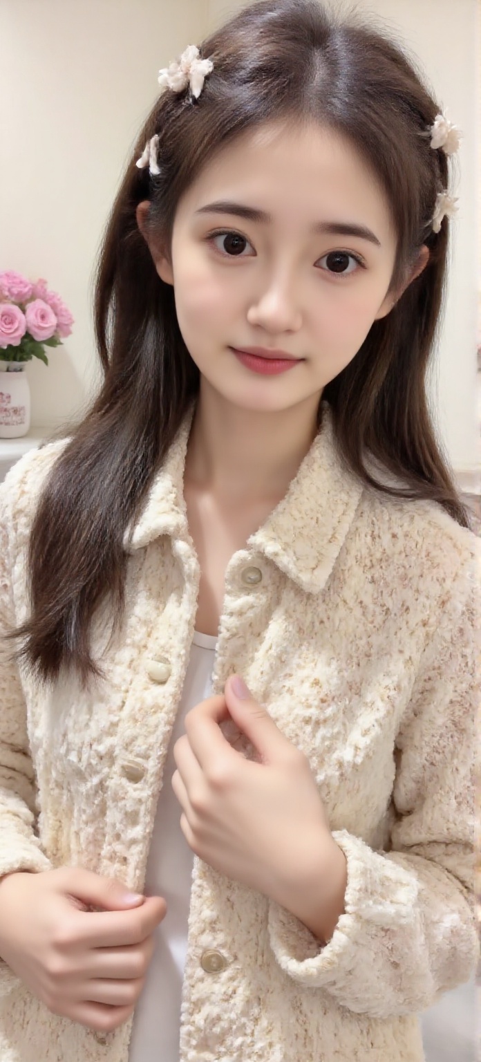 主题： 描述：一位22岁的年轻纯真日本女孩回头看着观众。 姿势：回头,  头微微倾斜,  身体与镜头保持一定角度。 表情：温和 on Tensor.Art