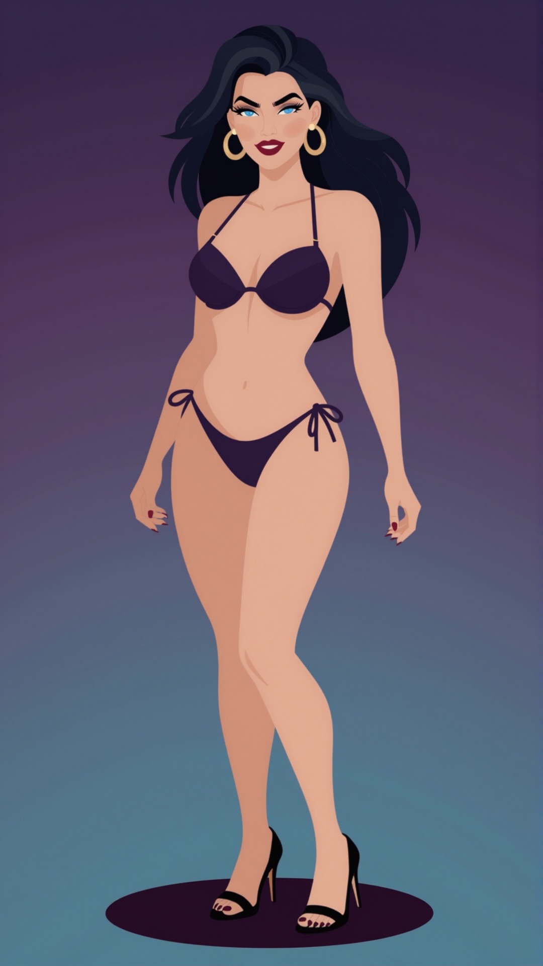 thick lines,  vivid colors,  gradient Flatline on Tensor.Art