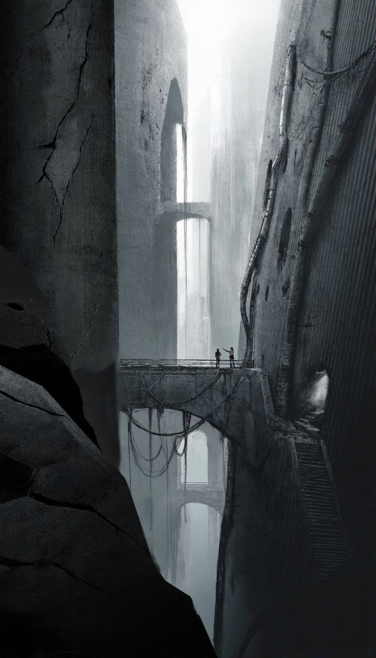 A large,  indeterminate mass of jagged,  dark grey and near-black material fills the bottom left corner on Tensor.Art