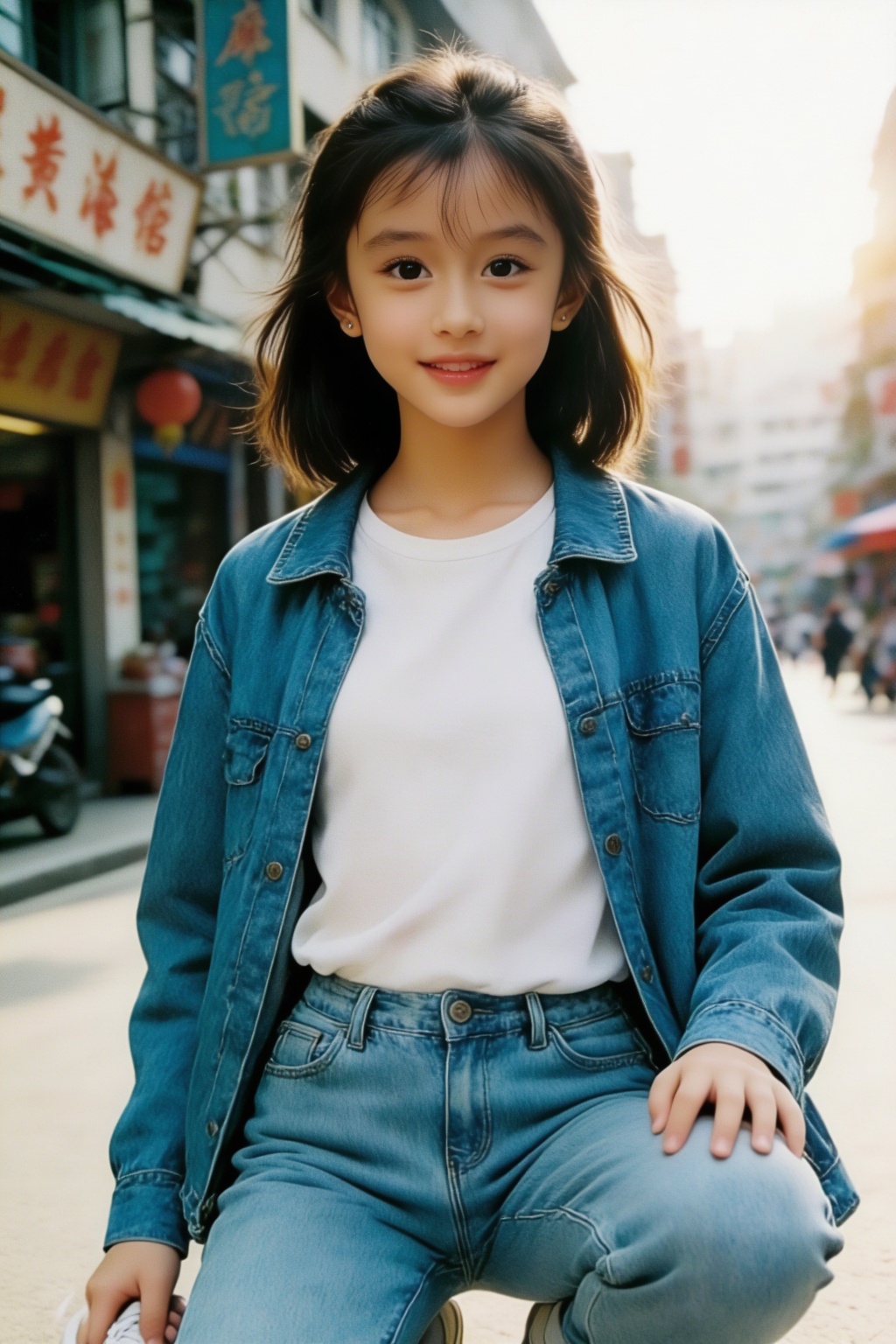 1little girl,  film,  Medium shot on Tensor.Art