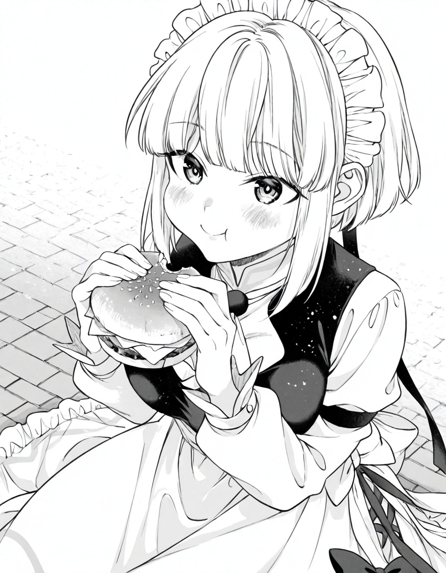 nanashichan,  short hair,  blunt bangs by PinGOrio on Tensor.Art