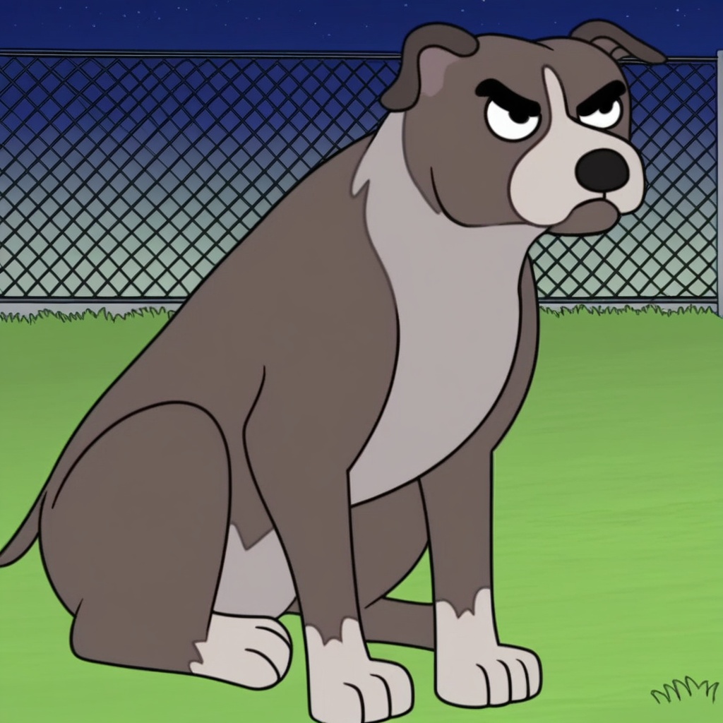 predator pit bull terrier,  feral,  solo by Xposing_Organisms on Tensor.Art