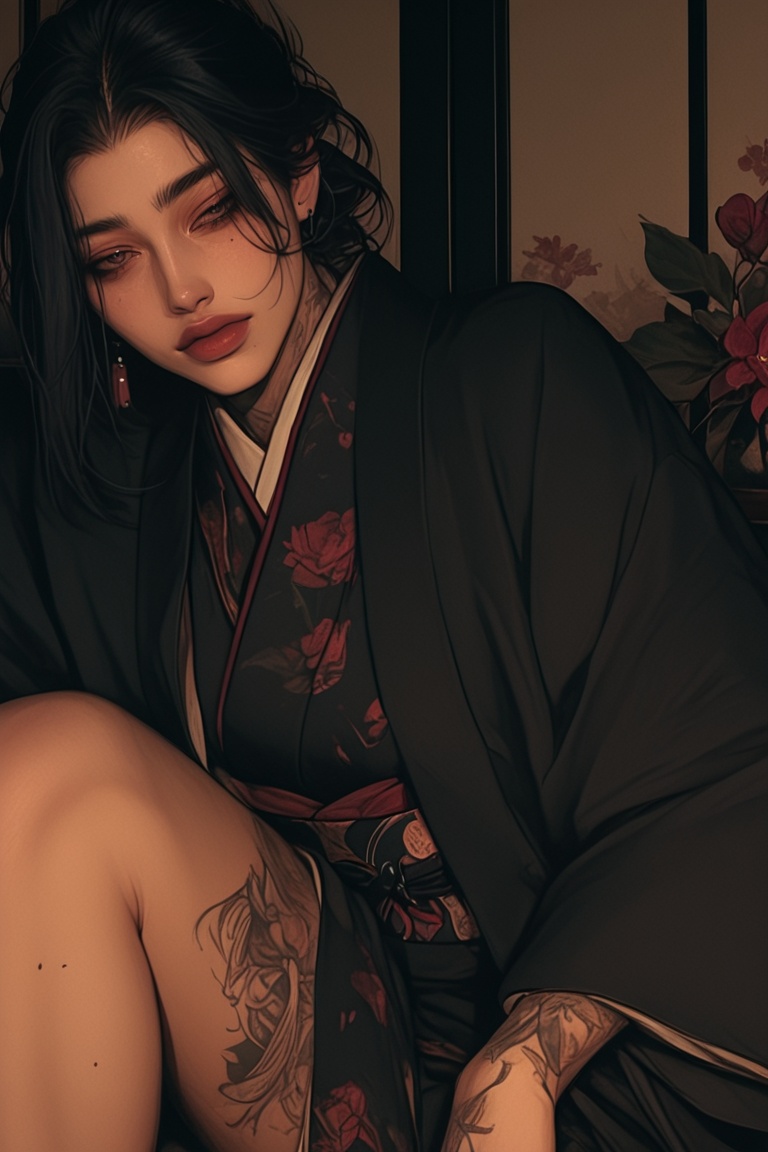 (1woman,  mature,  half japanese on Tensor.Art