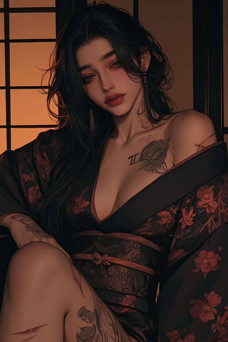 (1woman,  mature,  half japanese on Tensor.Art