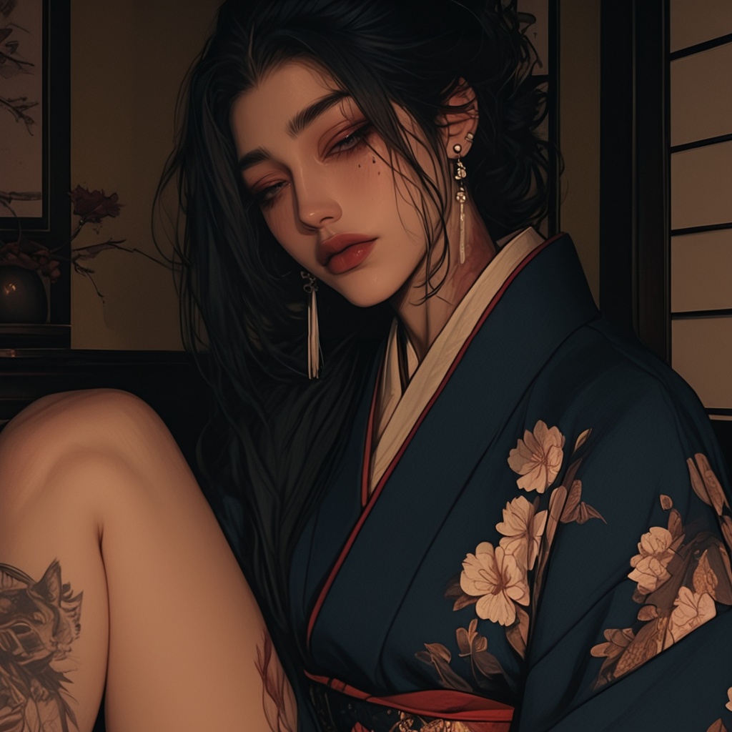 (1woman,  mature,  half japanese on Tensor.Art