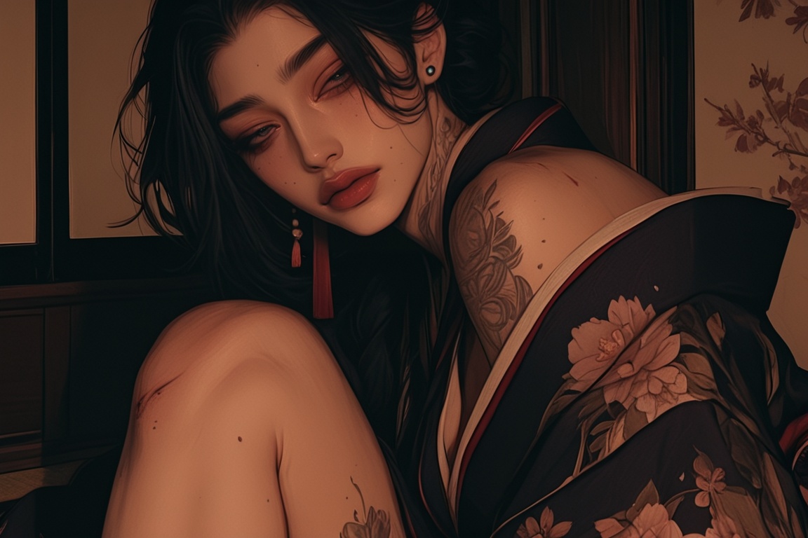(1woman,  mature,  half japanese on Tensor.Art