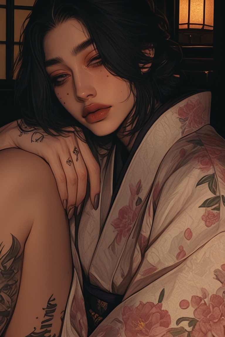 (1woman,  mature,  half japanese on Tensor.Art
