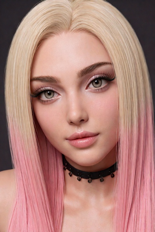 blonde/pink wig,  enhanced colors,  natural on Tensor.Art