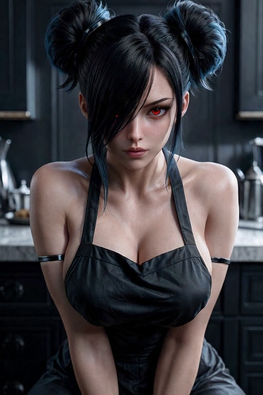 1 girl,  red eyes,  scar on Tensor.Art