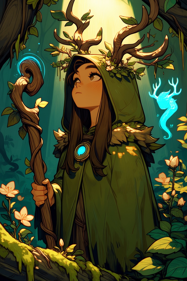 ffstyle,  1girl,  druid on Tensor.Art