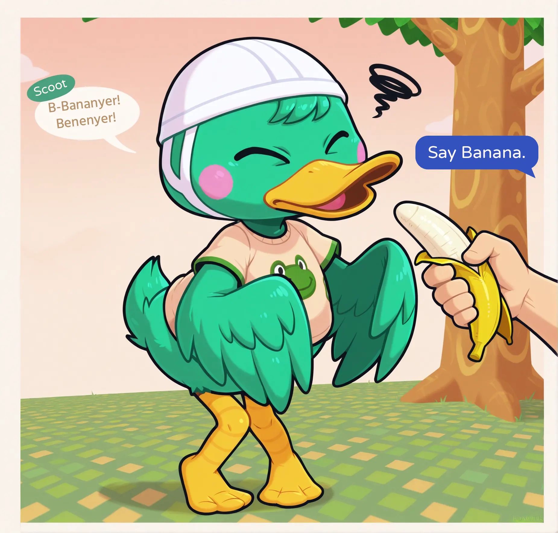 Edited in Photoshop: added text and a bubble.masterpiece,  amazing quality,  best quality on Tensor.Art