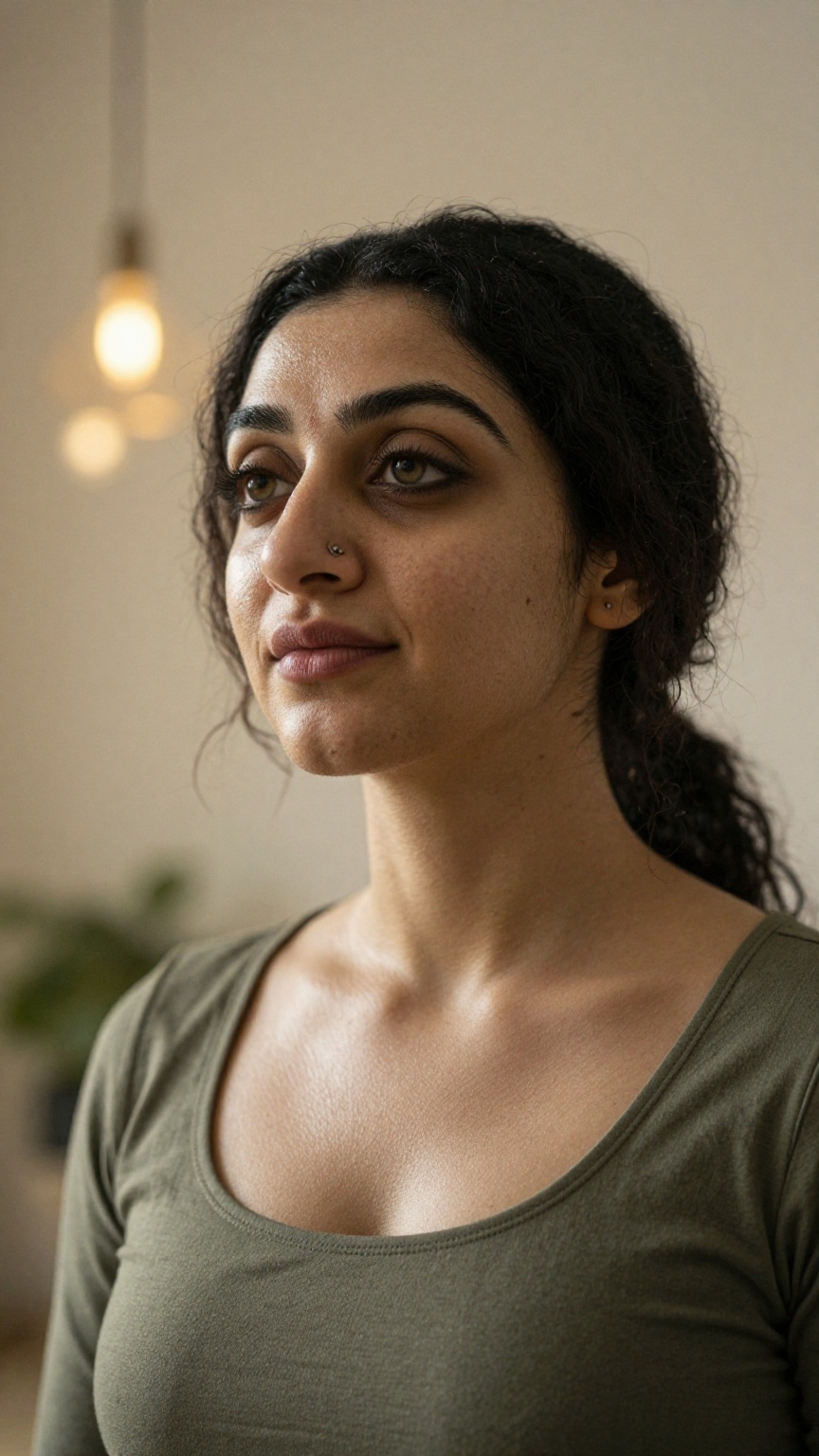 A woman,  photorealistic professional photography with natural or cinematic lighting adapted to scene,  35mm or 50mm lens...