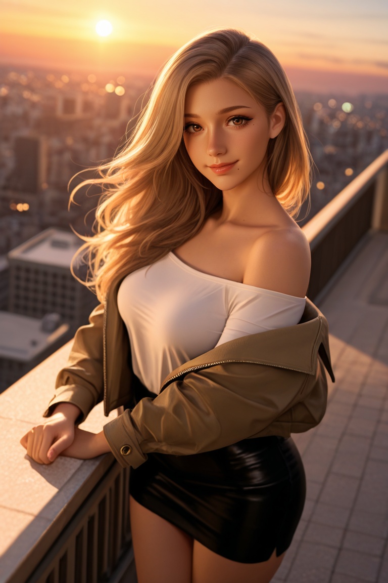 sunset,  lense flare,  (masterpiece on Tensor.Art