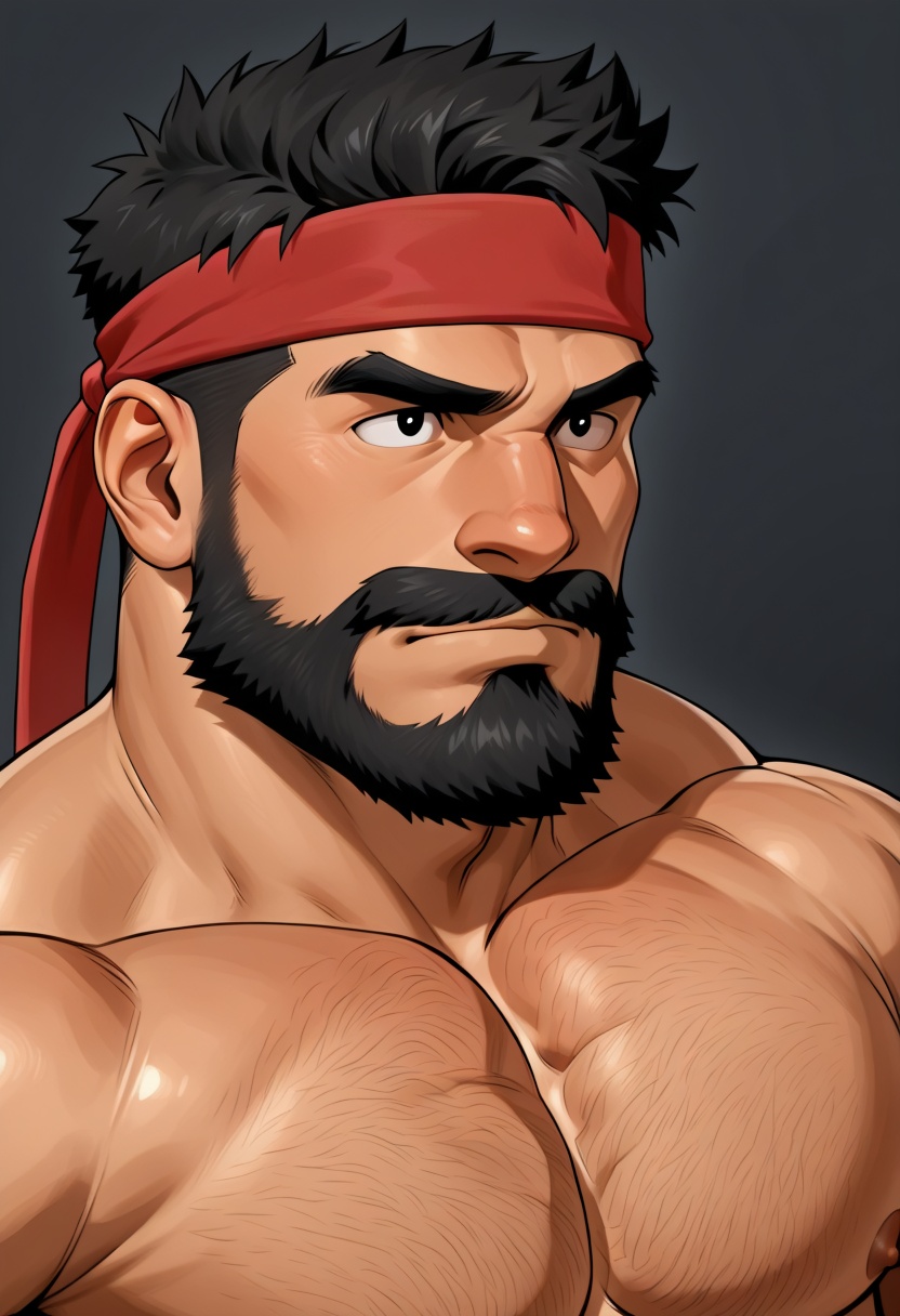 guy1,  short hair,  red headband by mycore on Tensor.Art