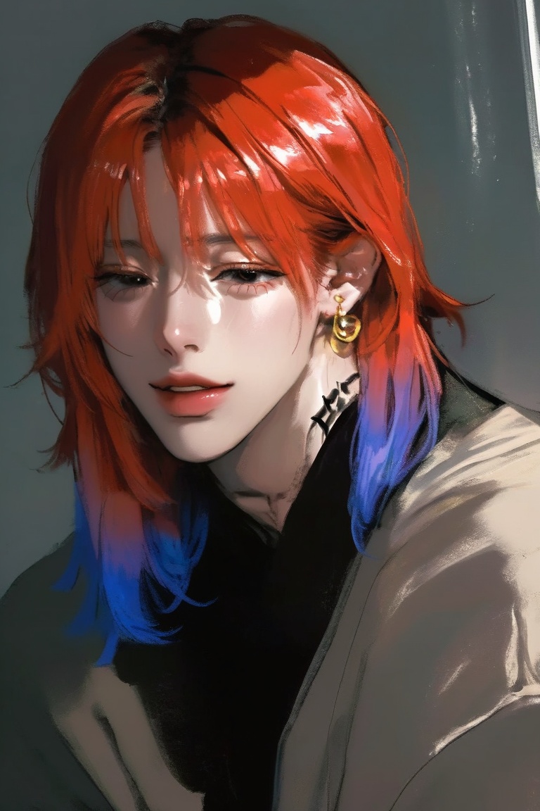soft smirk,  parted lips,  half-closed eyes by TOMATOES on Tensor.Art