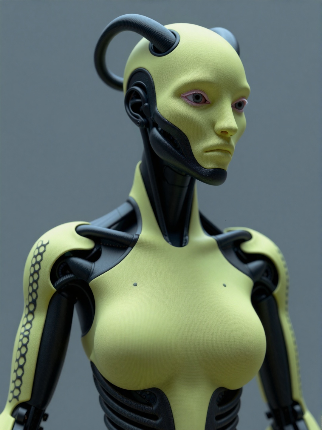 Horned demon woman robot designed by Lamborghini,  crafted with the finest materials and impeccable craftsmanship. The rob...