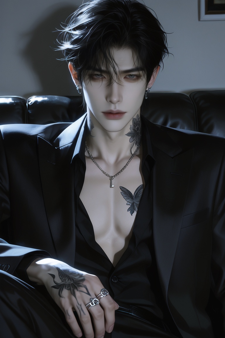 (Highly refined art style) 1male,  solo,  semi realistic young man on Tensor.Art