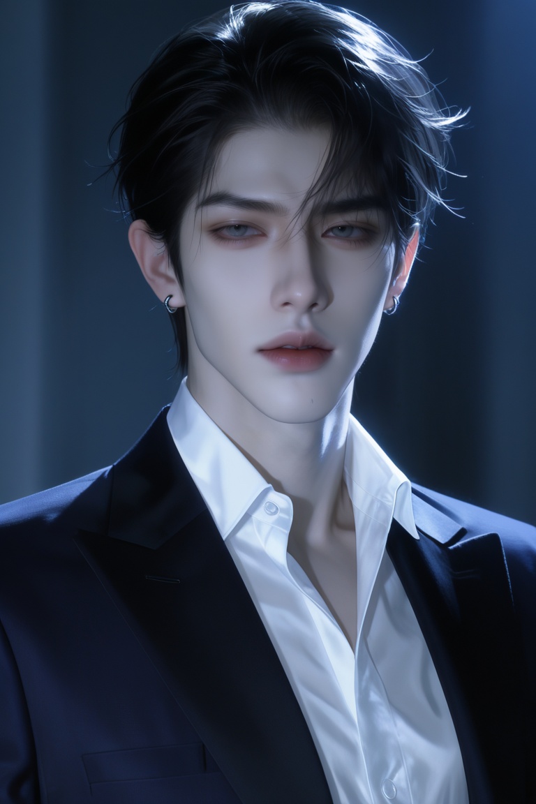 (Highly refined art style) 1male,  solo,  semi realistic young man on Tensor.Art