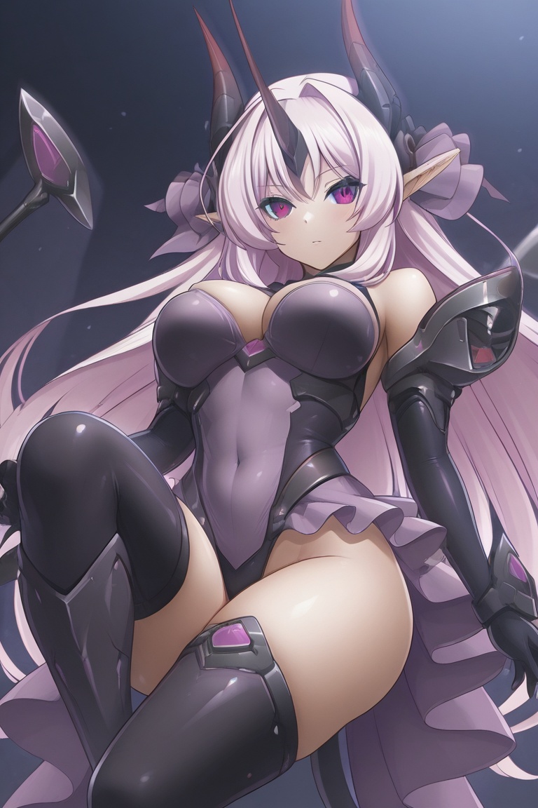 Black mechanical armor,  Devil Beauty on Tensor.Art
