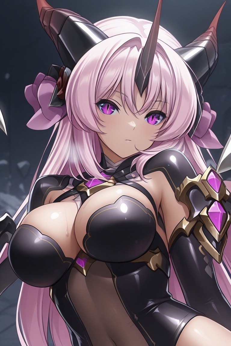 Black mechanical armor,  Devil Beauty on Tensor.Art