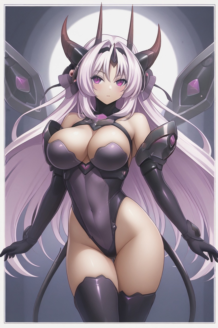 Black mechanical armor,  Devil Beauty on Tensor.Art