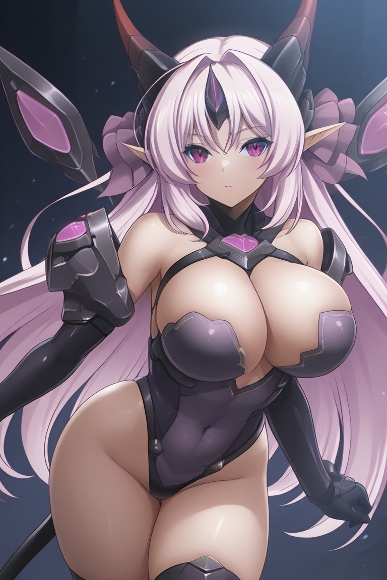 Black mechanical armor,  Devil Beauty on Tensor.Art