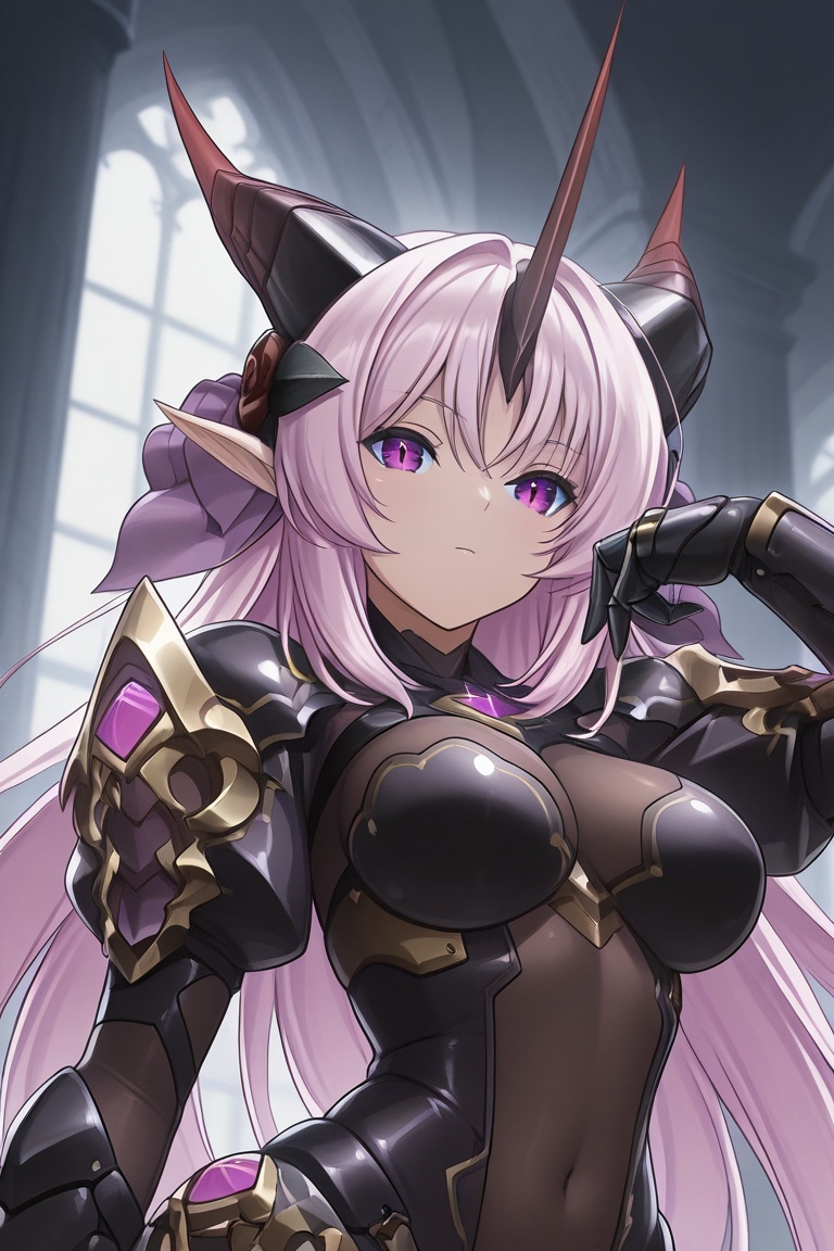 Black mechanical armor,  Devil Beauty on Tensor.Art