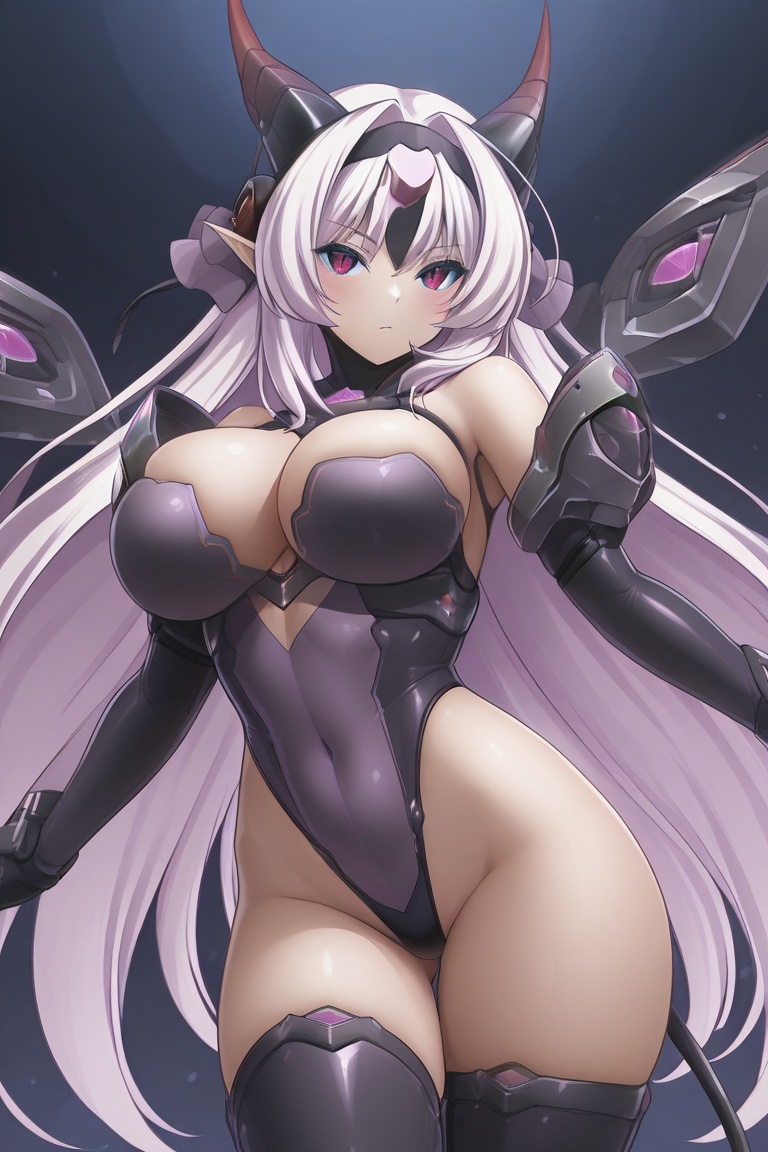 Black mechanical armor,  Devil Beauty on Tensor.Art