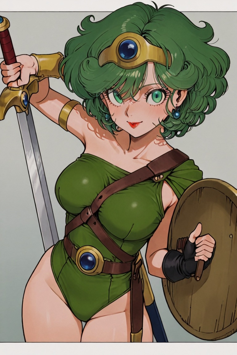 Green Leotard Knight,  masterpiece,  best quality on Tensor.Art