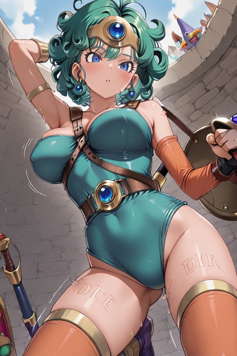 （Green Leotard Knight,  ),  masterpiece on Tensor.Art