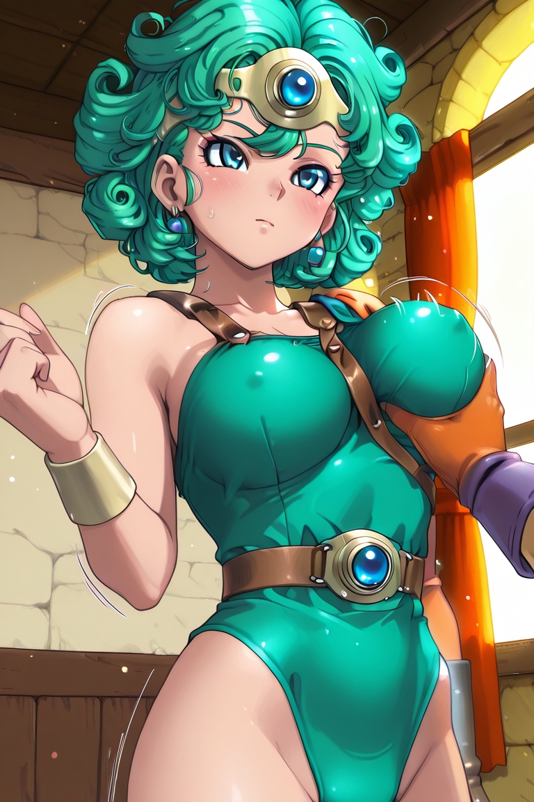 (Green enamel Leotard Knight） (,  dq4_sofia,  heroine (dq4) on Tensor.Art