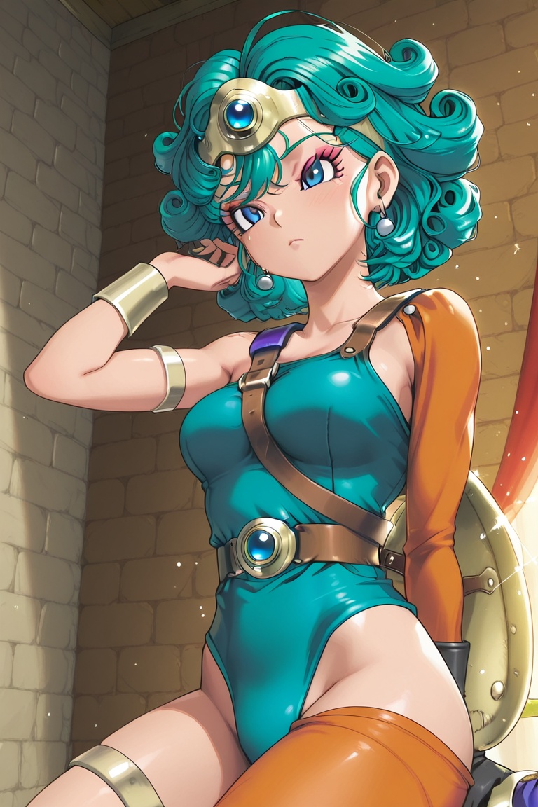 (Green enamel Leotard Knight） (,  dq4_sofia,  heroine (dq4) on Tensor.Art