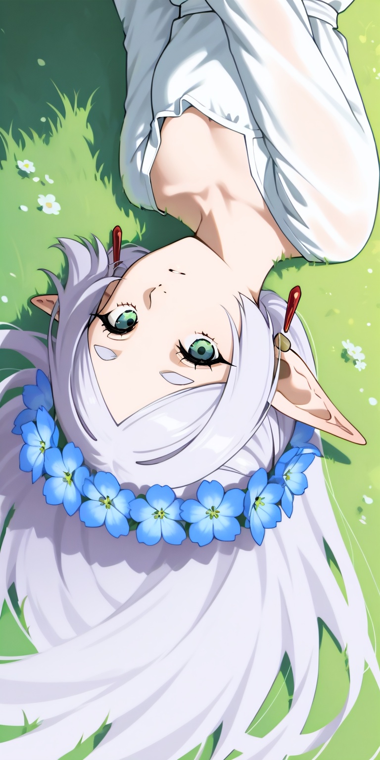 grass,  head wreath,  solo on Tensor.Art