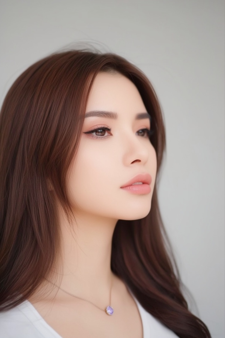 Presented in a real influencer-style artistic aesthetic. The image features an extremely cute real-life young woman with i...