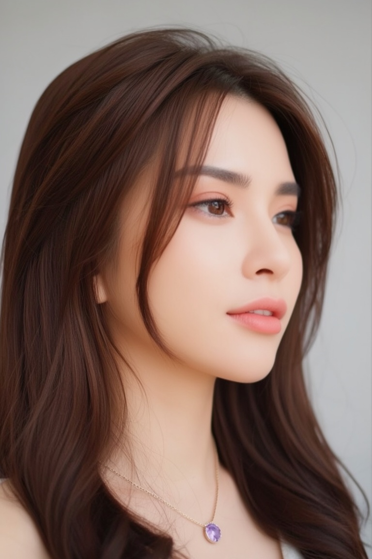 Presented in a real influencer-style artistic aesthetic. The image features an extremely cute real-life young woman with i...
