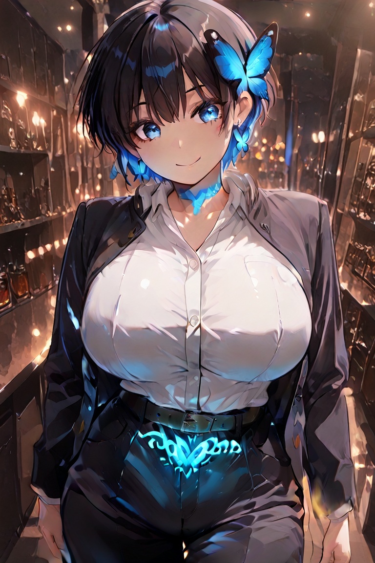Bustling breasts,  tight pants,  Beautiful eyes on Tensor.Art